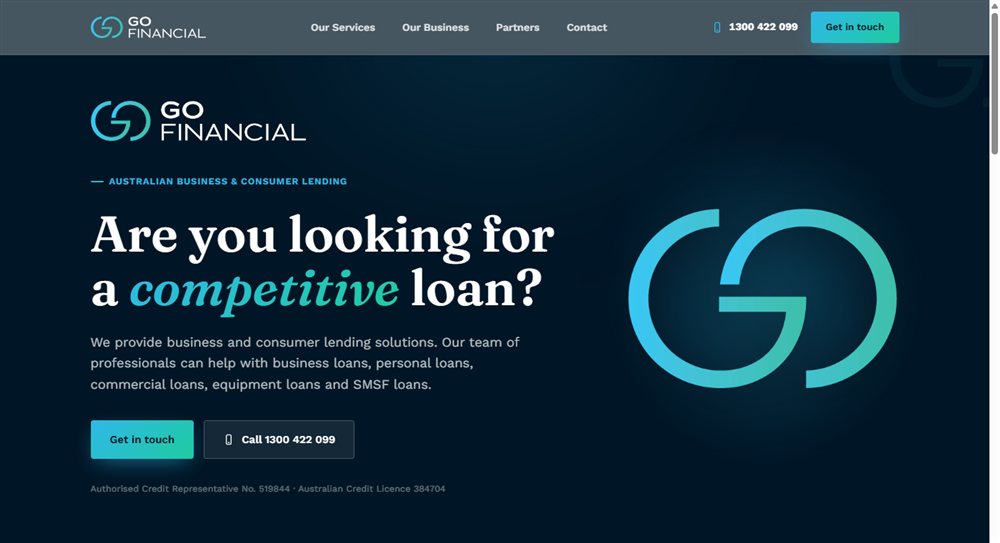 Go Financial website redesign